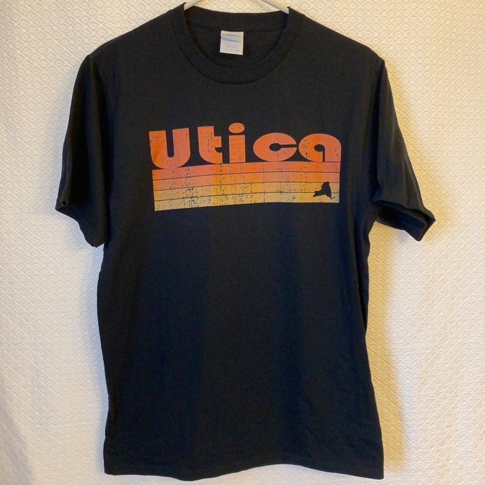NWOT Black Utica NY Retro Looking Tee